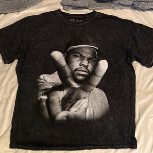 🧨 2/$15 - Ice Cube Acid Wash Black Unisex Graphic Tee - Short Sleeve